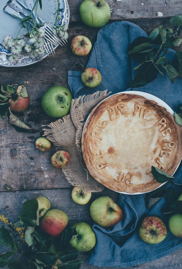 pie, tart, apple, flat lay, food, bake, pastry, blue food, blue apple, pie, pie, pie, pie, pie, tart, flat lay