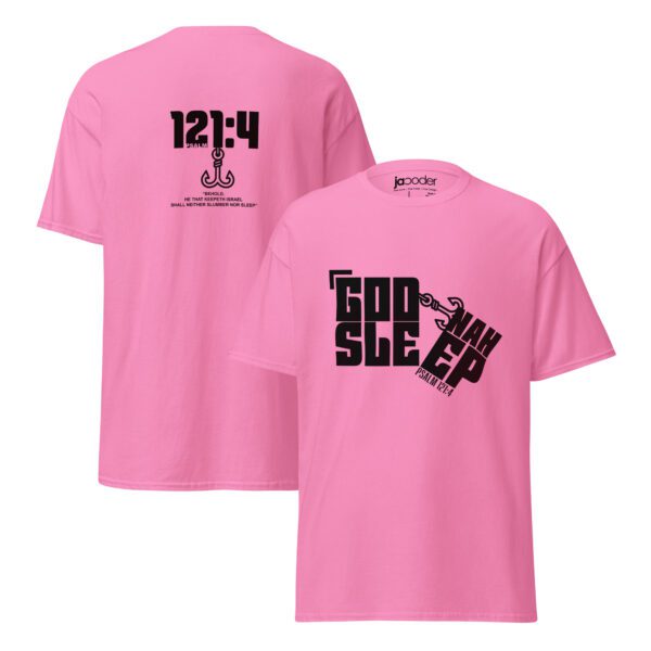 unisex-classic-tee-azalea-front-and-back-6832d1e5955d3.jpg God Nah Sleep T-Shirt – Faith Over Fear Unisex Christian Tee (Front and Back)