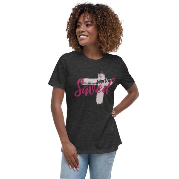 womens-relaxed-t-shirt-dark-grey-heather-front-6833705c0a8f3.jpg Saved Women’s Relaxed Fit Christian T-Shirt – Rugged Cross Faith Design