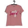 womens-relaxed-t-shirt-heather-mauve-front-6833686c95c9d.jpg Saved Women’s Relaxed Fit Christian T-Shirt – Rugged Cross Faith Design