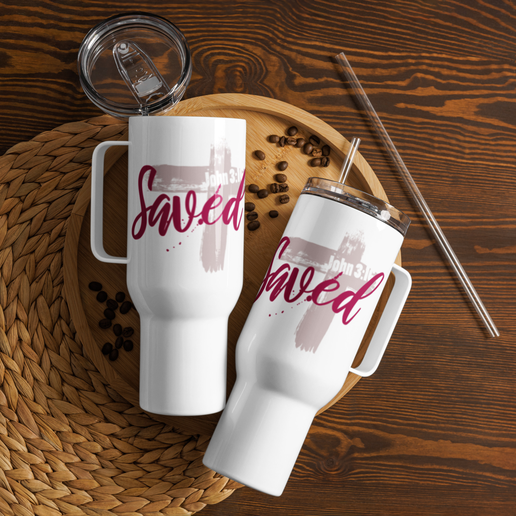 travel-mug-with-a-handle-white-40-oz-front-68cec32b4b467.jpg Saved by Grace – Christian Tumbler with Cross & Faith Design