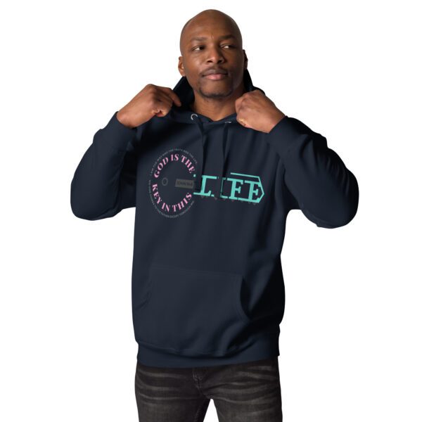 cotton-heritage-m2580-i-unisex-premium-pullover-hoodie-navy-blazer-front-68f5a669a61ad.jpg God Is The Key In This Life – Christian Faith Hoodie