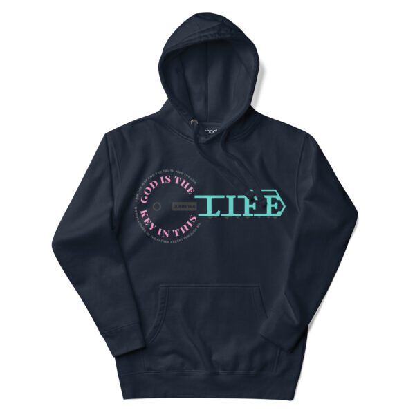 cotton-heritage-m2580-i-unisex-premium-pullover-hoodie-navy-blazer-front-68f5a669a721e.jpg God Is The Key In This Life – Christian Faith Hoodie