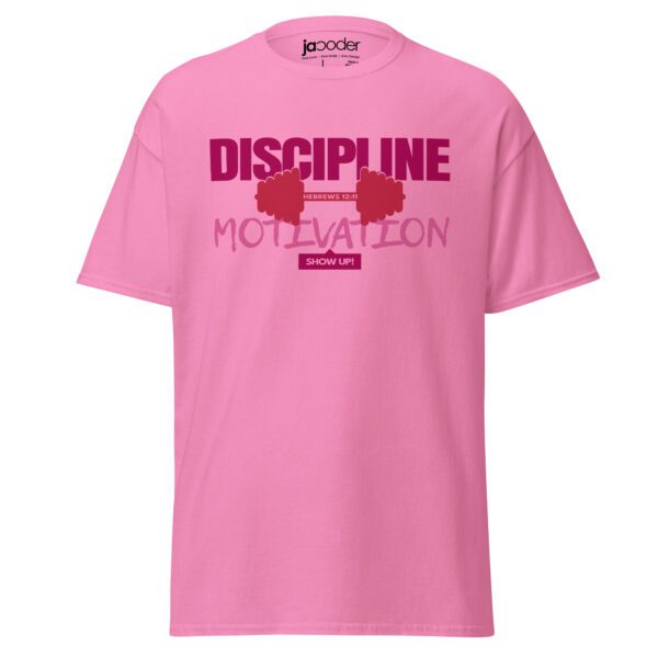 unisex-classic-tee-azalea-front-68ecb79e0631f.jpg Discipline Over Motivation – “Show Up” Tee
