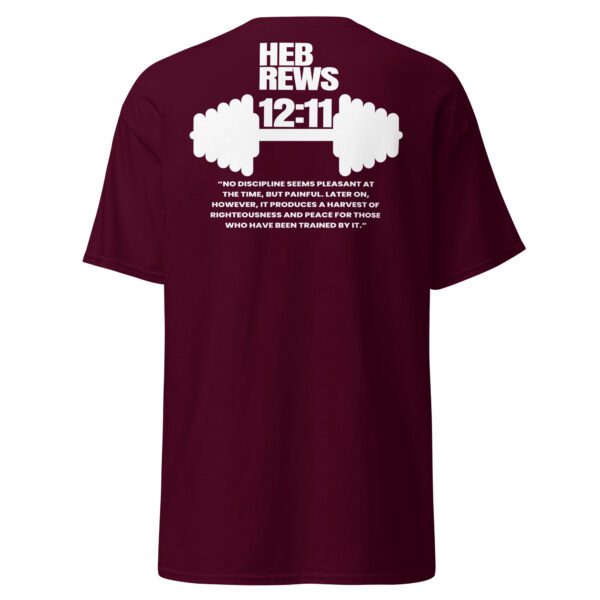 unisex-classic-tee-maroon-back-68ecaa13f17e1.jpg Discipline Over Motivation – “Show Up” Tee