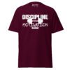 unisex-classic-tee-maroon-front-68ecaa13efb00.jpg Discipline Over Motivation – “Show Up” Tee