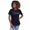 womens-relaxed-t-shirt-navy-front-68f5814a16a50.jpg God Is The Key In This Life – Women’s Christian Tee