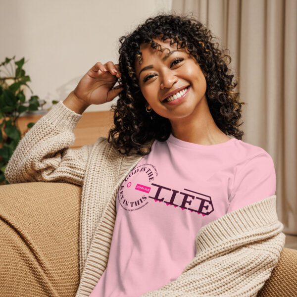 womens-relaxed-t-shirt-pink-front-68f5938f891ff.jpg God Is The Key In This Life – Women’s Christian Tee